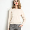 Womens Cashmere Blend Sweater Slim Fit O Neck Knit Pullover Plus Size