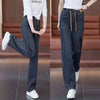 Fleece Lined Wide Leg Jeans Women Elastic Waist Fall Winter 2025