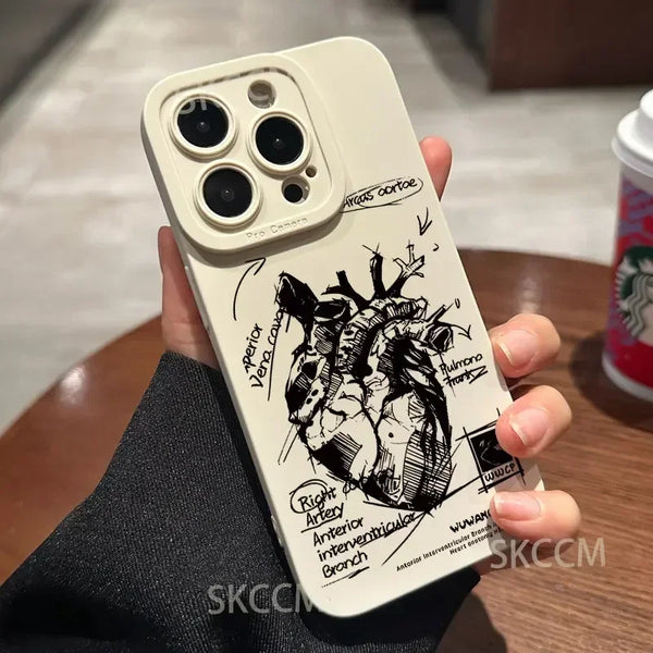 Creative Cardiovascular model Heart Medical Silicone Phone Case