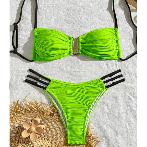 Womens Brazilian Bikini Set Cheeky Coverage Two Piece Swimsuit 2026