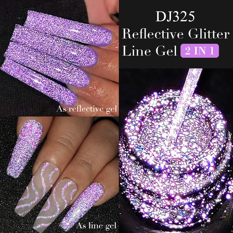 Sliver Metallic Liner Gel Nail Polish Super Bright Mirror