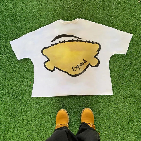 Übergroßes T-Shirt mit Comic-Print für Damen