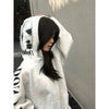 Womens Oversized Hoodie Fleece Lined Letter Print 3D Graphic Fall