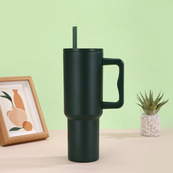 40 oz Tumbler with Handle Straw Lid Insulated Travel Coffee Cup
