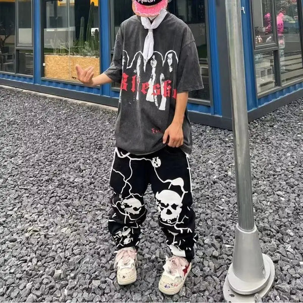 2024 Jeans Herren Frühling und Herbst American High Street Vibe Loose Straight