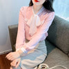 Korean Pullover Top Women Long Sleeve Loose Elegant Casual Blouse