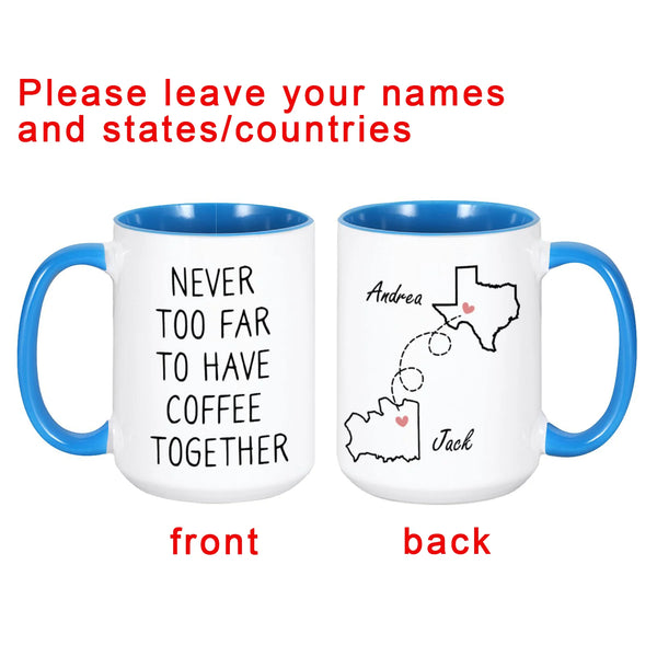 Best Friend Gift Never Too Far To Have Coffee Together