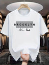 Brooklyn, NY Men's T-Shirt Crew Neck Slightly Stretchy Fabric