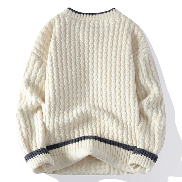 Mens Slim Fit Knit Sweater Crew Neck Pullover Casual Fall Winter