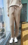 Thick Mink Cashmere Knitted Pants Women High Waisted Warm Winter