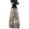 Women Y2K Camo Cargo Jeans Oversized Baggy Embroidered Denim