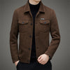 Men’s Thick Casual Jacket 2025 – High Quality Lapel Coat for Spring Autumn | Middle-Aged Dad Wear