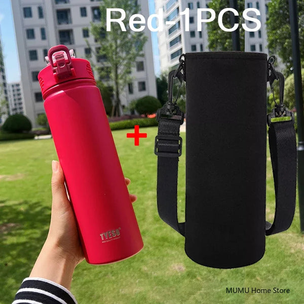Insulated Water Bottle with Straw 600ml 750ml Stainless Steel