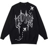 American Autumn Winter Casual Lazy Letter Cartoon Sweater