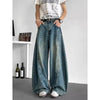 Men Baggy Jeans Wide Leg Unisex Streetwear Hip Hop Dance Pants Loose Fit