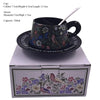 3 Piece Ceramic Coffee Cup Saucer Set Elegant Minimalist Gift Tea