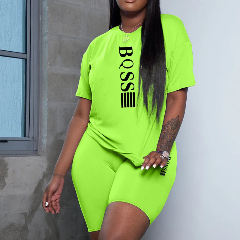 2025 Women's Summer Shorts Set Casual Tracksuit for Yoga and Running