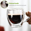 1/2/4Pcs 150/250ml Transparent Glass Coffee Cup with Handle