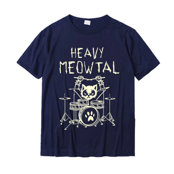 Heavy Meowtal Cat Metal Music Tshirt Women Funny Pet Owner