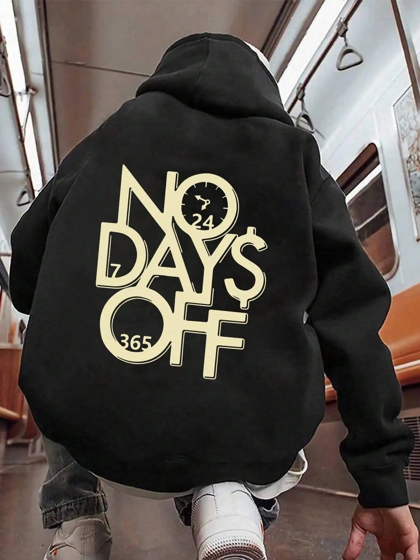No Days Off Motivational Graphic Hoodie