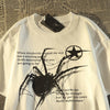 Y2K Streetwear Spider Graphic Acubi Harajuku Short Sleeve T-Shirts Grunge