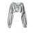 Female Hoodie Personality Irregular Crop Ultra Short Style Long Sleeve