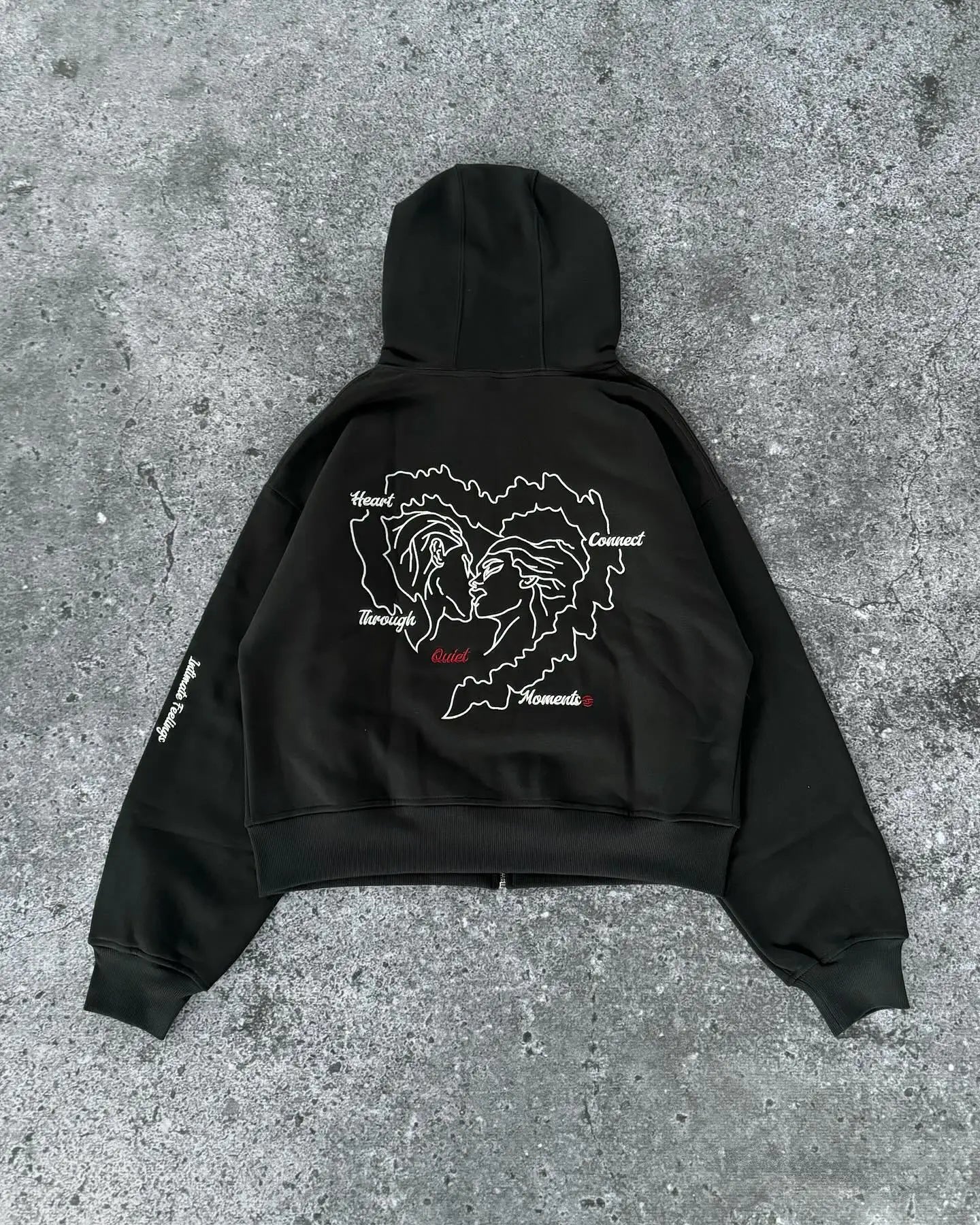 Telepathy Design Graphic Zip-Up Men Hoodie