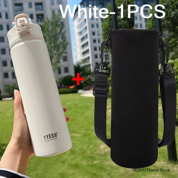 Insulated Water Bottle with Straw 600ml 750ml Stainless Steel
