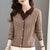 Layered Look Sweater Women Collared Top Fall Winter 2025 Loose Fit