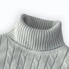 Mens Ribbed Turtleneck Sweater Slim Fit Knit Pullover Lightweight