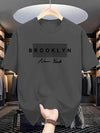 Brooklyn, NY Men's T-Shirt Crew Neck Slightly Stretchy Fabric