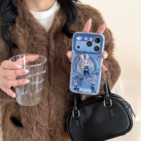 Polka Dot Funny Cartoon Magnetic Phone Case for iPhone 17 Pro