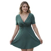 Women’s V-Neck Knit Dress Summer Plus Size A-Line Casual Party Wear