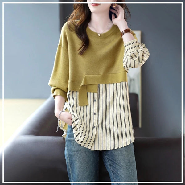 Asymmetric Layered Hoodie Women Plus Size Loose Fit Top Fall