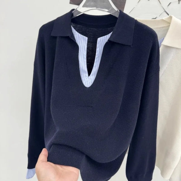 Women Oversized Hoodie Layered Look Loose Sweatshirt Fall Winter