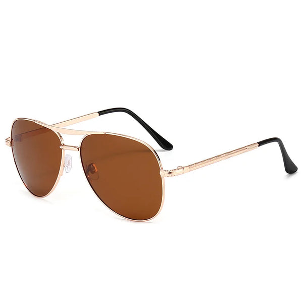 Polarized Sunglasses Men Metal Double Beam Sunglasses