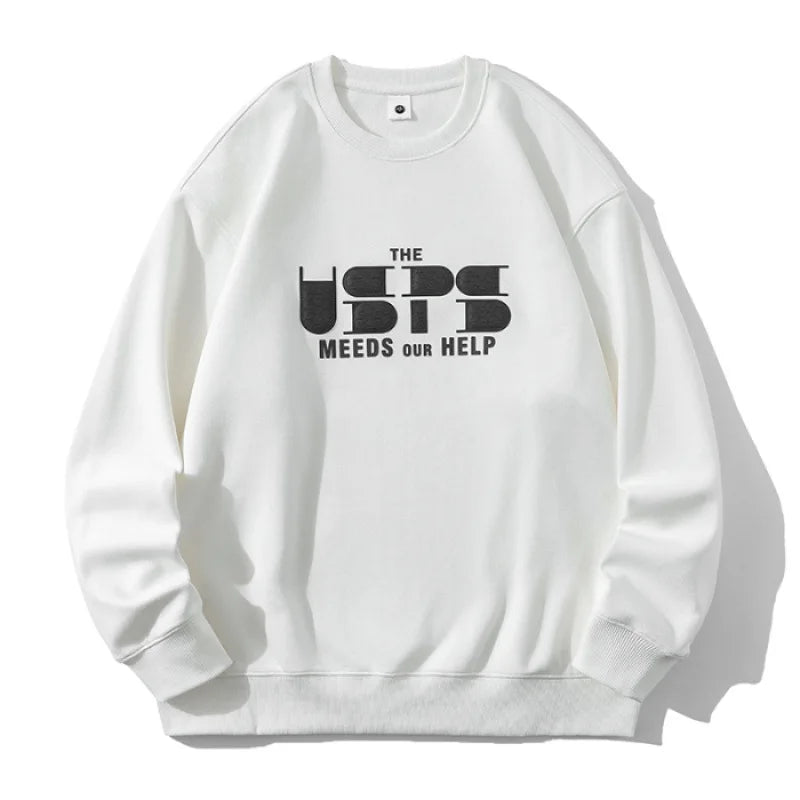 Men’s Long Sleeve Hoodie 2024 Fall Loose Fit Casual Streetwear