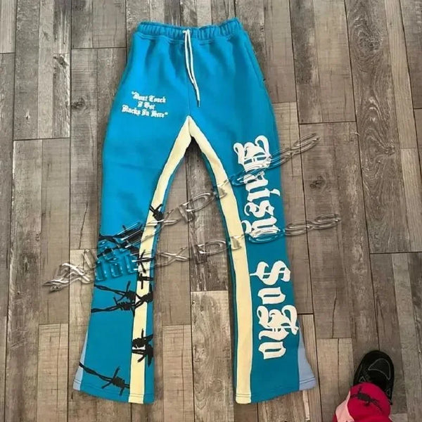 Y2K Flared Sweatpants Unisex 3D Print Hip Hop Streetwear Loose Pants