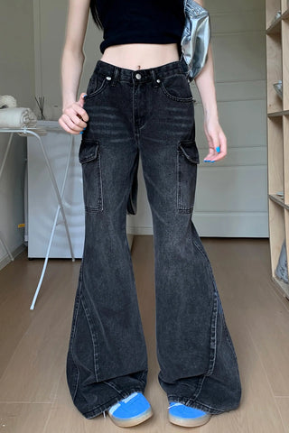 Oversized Gothic Cargo Jeans: Embrace the Dark Side