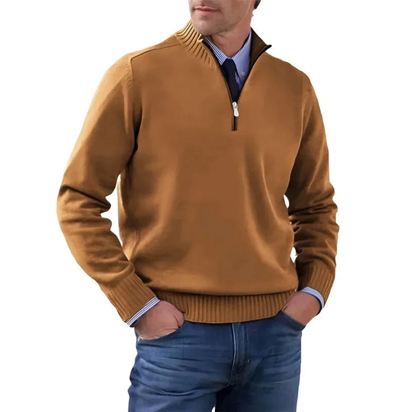Mens Half Zip Turtleneck Sweater Knit Pullover Warm Jacket Coat