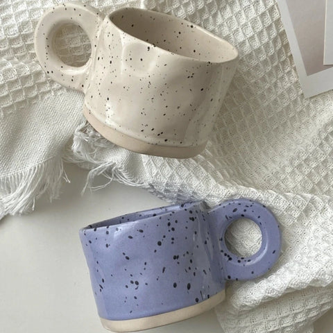 250ml Ceramic Mug Ring Handl Coffee Milk Modern Print Porcelain Mug H