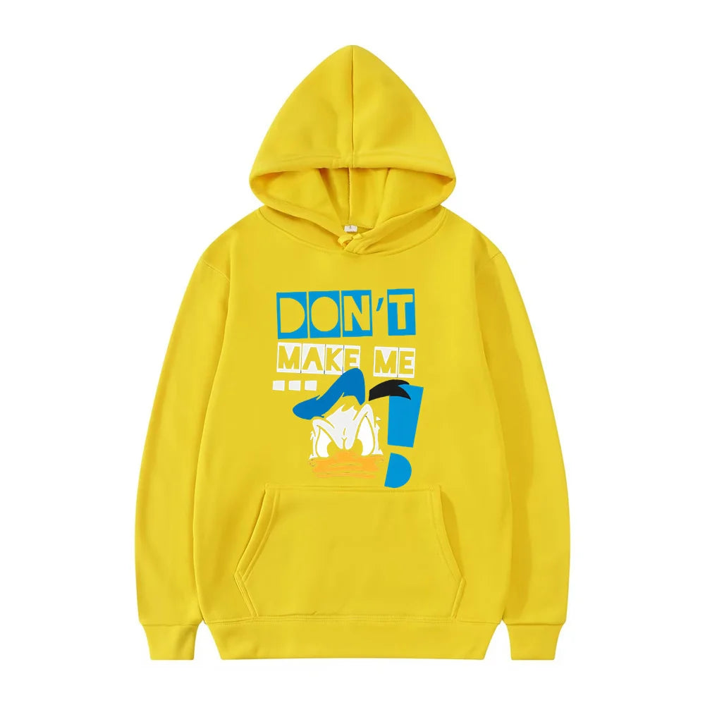 Women’s Winnie & Donald Duck Hoodie Loose Cartoon Pullover Sweatshirt