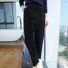 Thick Mink Cashmere Knitted Pants Women High Waisted Warm Winter