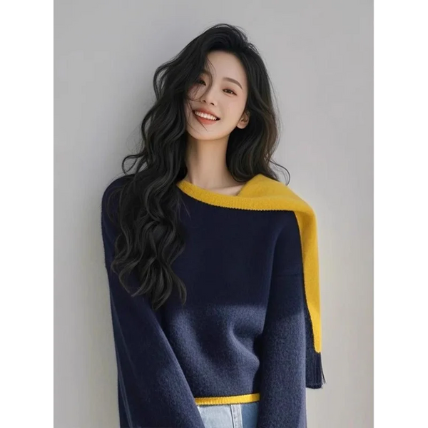 Womens Cowl Neck Sweater Oversized Pullover Layering Top Spring Fall