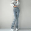 Vintage Bell Bottom Jeans Women High Stretch Flare Denim Pants