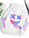 Graffiti Print Hoodie Oversized Crewneck Street Hip Hop Vintage