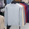 Mens Mock Neck Knit Sweater Winter Pullover Solid Turtleneck Top