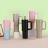 40 oz Tumbler with Handle Straw Lid Insulated Travel Coffee Cup