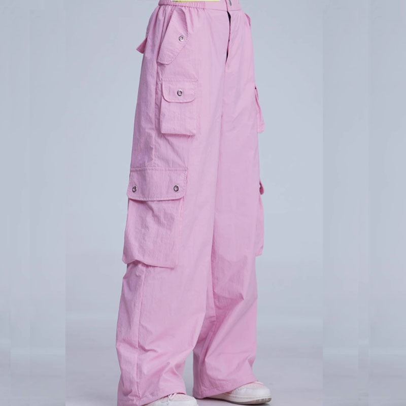 Women's Cargo Pants Large Pocket Hip Hop Casual Style