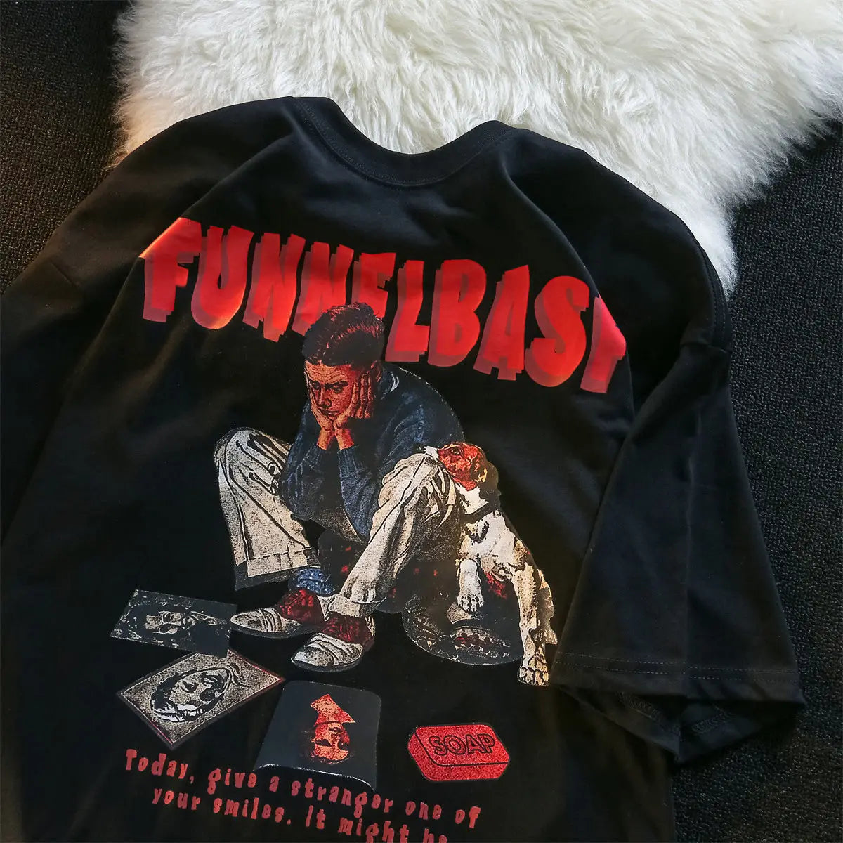 Men’s Graphic T-Shirt Hip Hop Streetwear Loose Summer Top